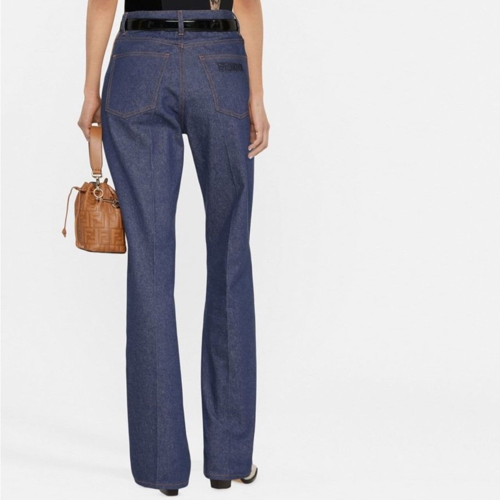 Fendi high rise straight leg runway jeans